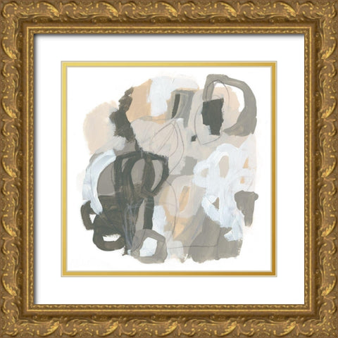 Neutral Cartography I Gold Ornate Wood Framed Art Print with Double Matting by Vess, June Erica