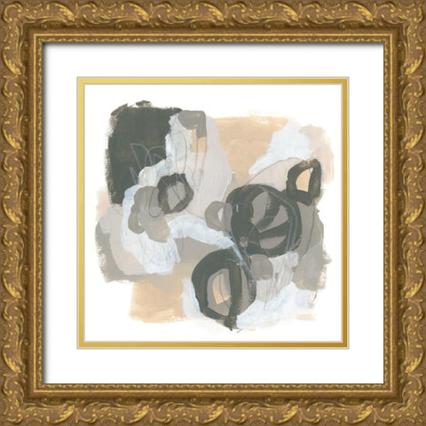 Neutral Cartography IV Gold Ornate Wood Framed Art Print with Double Matting by Vess, June Erica