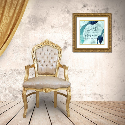 Mermaid Inspirations II Gold Ornate Wood Framed Art Print with Double Matting by Popp, Grace