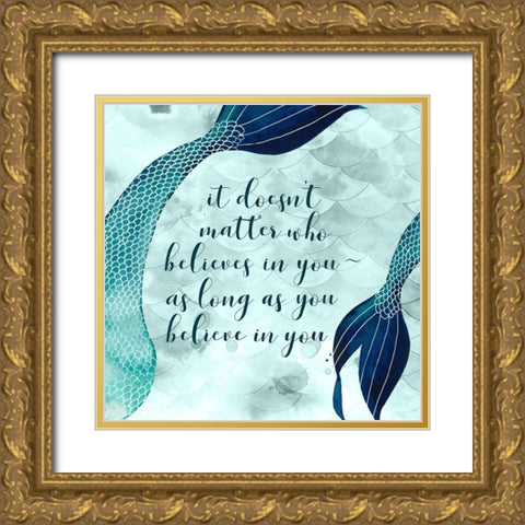 Mermaid Inspirations II Gold Ornate Wood Framed Art Print with Double Matting by Popp, Grace