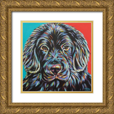 Canine Buddy I Gold Ornate Wood Framed Art Print with Double Matting by Vitaletti, Carolee