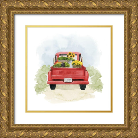 Farm Flora I Gold Ornate Wood Framed Art Print with Double Matting by Popp, Grace