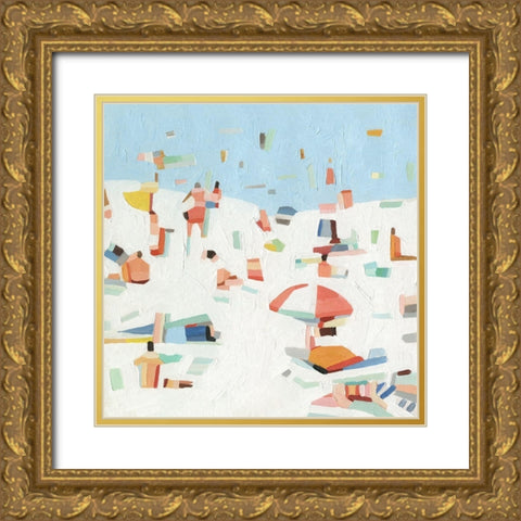 Summer Confetti III Gold Ornate Wood Framed Art Print with Double Matting by Scarvey, Emma