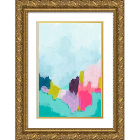 Pixel Borealis II Gold Ornate Wood Framed Art Print with Double Matting by Vess, June Erica