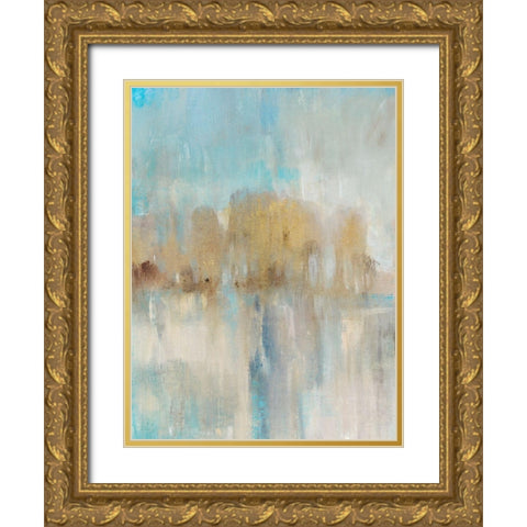 Trees Aglow II Gold Ornate Wood Framed Art Print with Double Matting by OToole, Tim