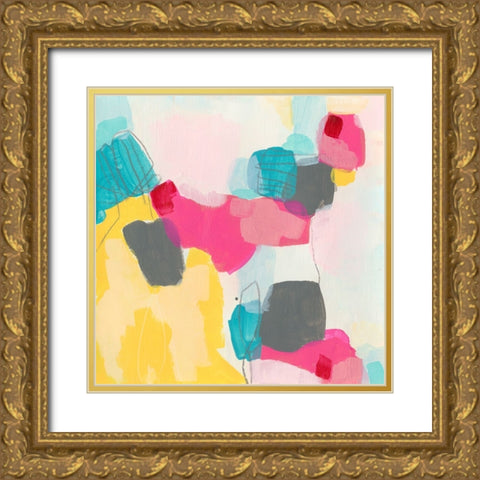 Linear Reaction I Gold Ornate Wood Framed Art Print with Double Matting by Vess, June Erica