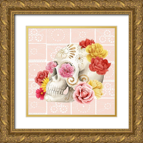 Fiesta de la Vida Muertos III Gold Ornate Wood Framed Art Print with Double Matting by Popp, Grace