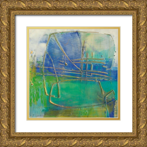 Perched II Gold Ornate Wood Framed Art Print with Double Matting by Jachimiec, Sue