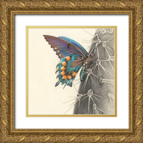 Majestic Butterfly I Gold Ornate Wood Framed Art Print with Double Matting by Liama, Lily