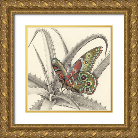 Majestic Butterfly III Gold Ornate Wood Framed Art Print with Double Matting by Liama, Lily