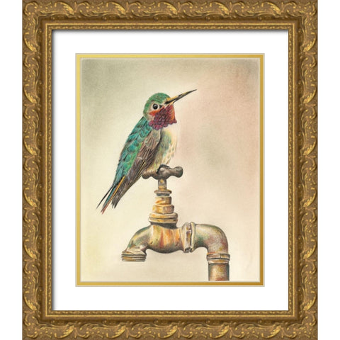 Glory Bird I Gold Ornate Wood Framed Art Print with Double Matting by Liama, Lily