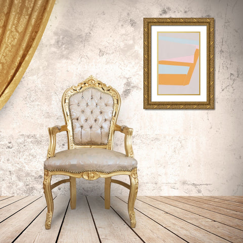 Soft Blocks I Gold Ornate Wood Framed Art Print with Double Matting by Ludwig, Alicia
