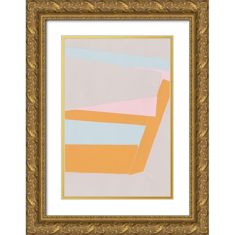 Soft Blocks I Gold Ornate Wood Framed Art Print with Double Matting by Ludwig, Alicia