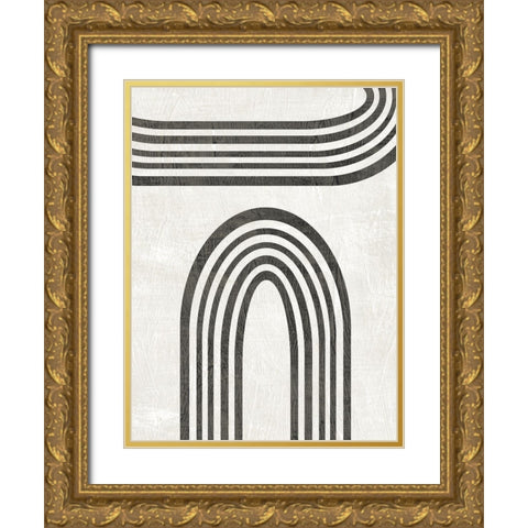 Modern Arc III Gold Ornate Wood Framed Art Print with Double Matting by Vess, June Erica