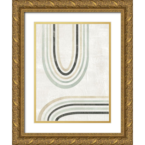 Modern Arc in Color II Gold Ornate Wood Framed Art Print with Double Matting by Vess, June Erica