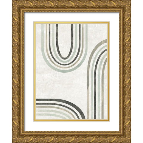 Modern Arc in Color IV Gold Ornate Wood Framed Art Print with Double Matting by Vess, June Erica