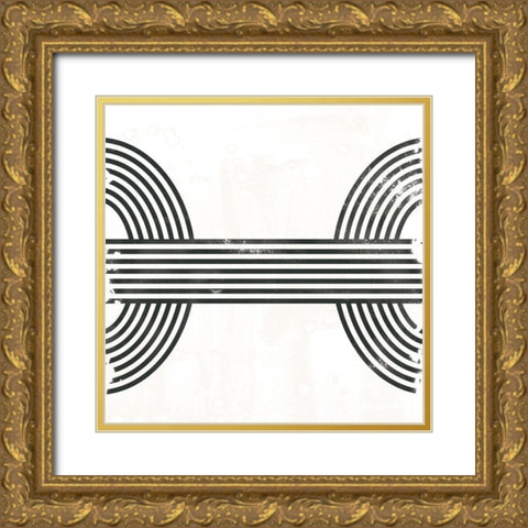 Arc Emblem IV Gold Ornate Wood Framed Art Print with Double Matting by Vess, June Erica