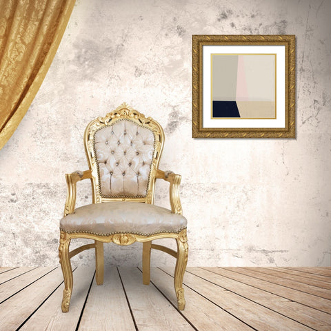 Color Plain I Gold Ornate Wood Framed Art Print with Double Matting by Vess, June Erica