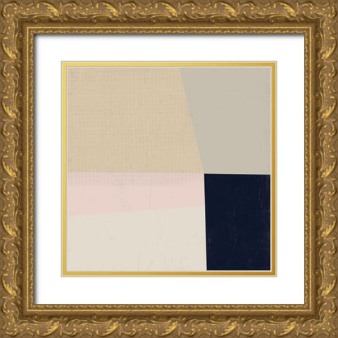 Color Plain II Gold Ornate Wood Framed Art Print with Double Matting by Vess, June Erica