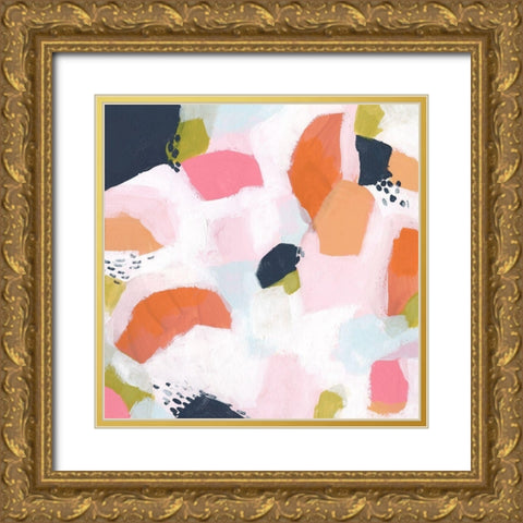 Confetti Currents I Gold Ornate Wood Framed Art Print with Double Matting by Vess, June Erica