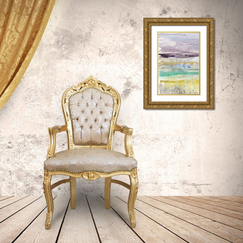 Purple Coast I Gold Ornate Wood Framed Art Print with Double Matting by Goldberger, Jennifer