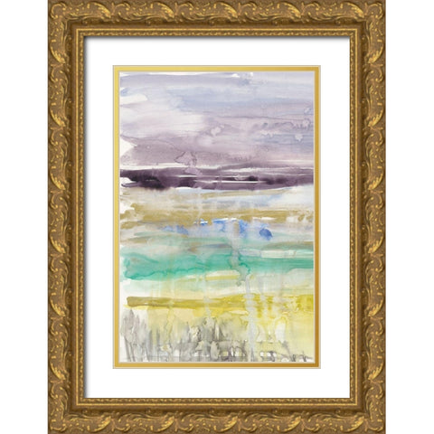 Purple Coast I Gold Ornate Wood Framed Art Print with Double Matting by Goldberger, Jennifer