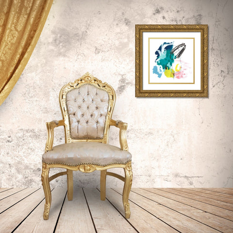 Chromatic Sketch III Gold Ornate Wood Framed Art Print with Double Matting by Vess, June Erica