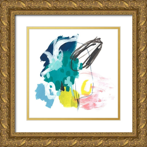 Chromatic Sketch III Gold Ornate Wood Framed Art Print with Double Matting by Vess, June Erica