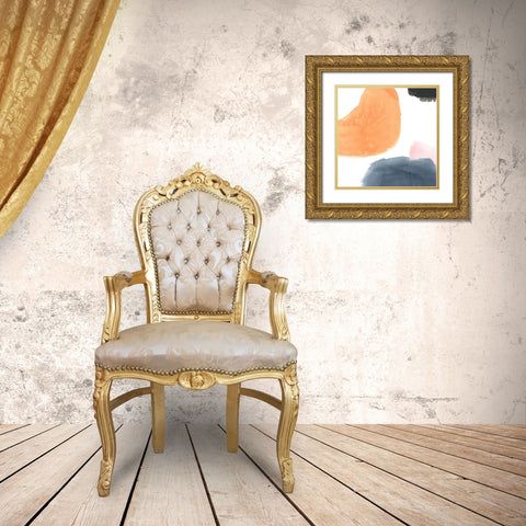 Color Swatch VI Gold Ornate Wood Framed Art Print with Double Matting by Vess, June Erica