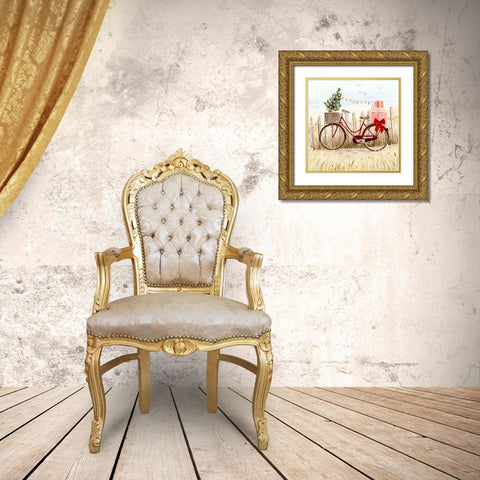 Christmas Coast I Gold Ornate Wood Framed Art Print with Double Matting by Borges, Victoria