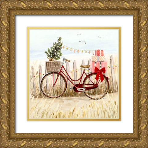 Christmas Coast I Gold Ornate Wood Framed Art Print with Double Matting by Borges, Victoria