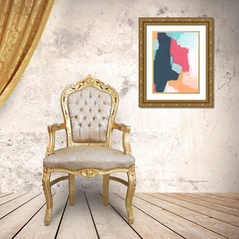 Sychronicity I Gold Ornate Wood Framed Art Print with Double Matting by Vess, June Erica