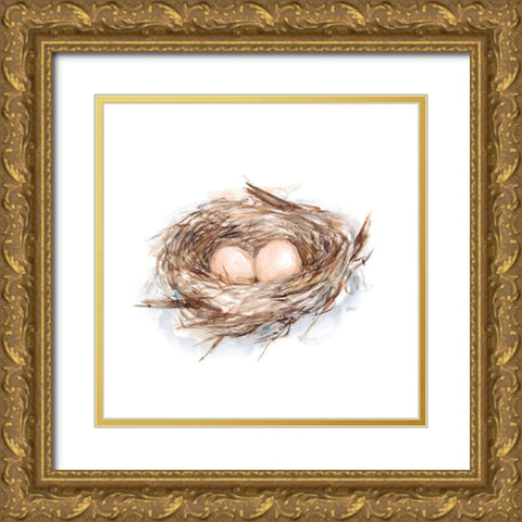 Bird Life II Gold Ornate Wood Framed Art Print with Double Matting by Harper, Ethan