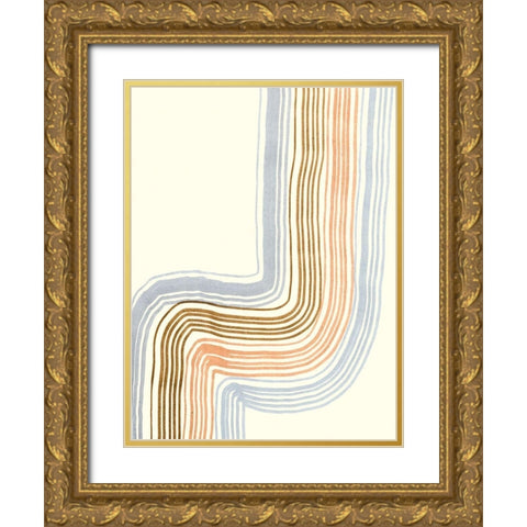 Imperfect Lines I Gold Ornate Wood Framed Art Print with Double Matting by Ludwig, Alicia