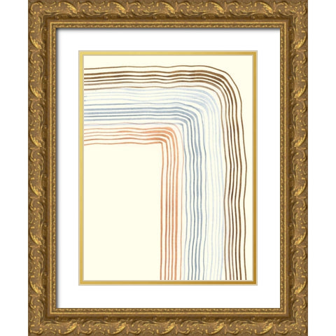 Imperfect Lines II Gold Ornate Wood Framed Art Print with Double Matting by Ludwig, Alicia