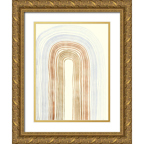 Imperfect Lines IV Gold Ornate Wood Framed Art Print with Double Matting by Ludwig, Alicia