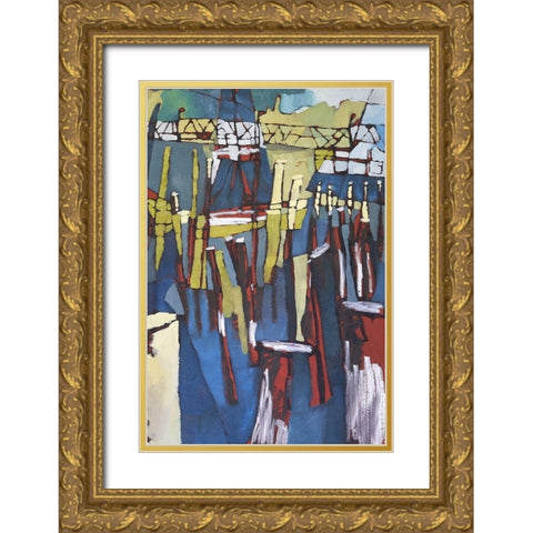 Maine Sails Portland II Gold Ornate Wood Framed Art Print with Double Matting by Ferrell, Erin McGee