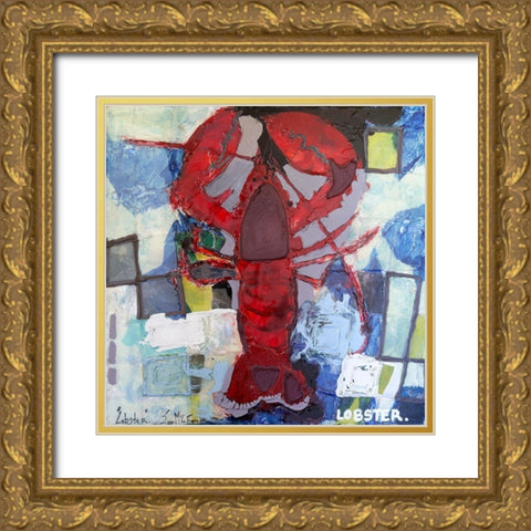 Brilliant Maine Lobster I Gold Ornate Wood Framed Art Print with Double Matting by Ferrell, Erin McGee