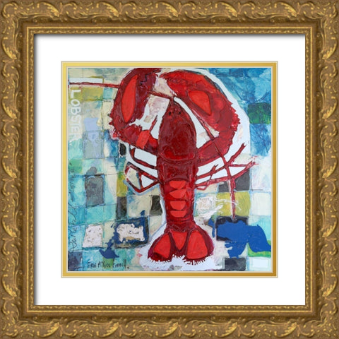 Brilliant Maine Lobster III Gold Ornate Wood Framed Art Print with Double Matting by Ferrell, Erin McGee