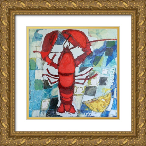Brilliant Maine Lobster IV Gold Ornate Wood Framed Art Print with Double Matting by Ferrell, Erin McGee