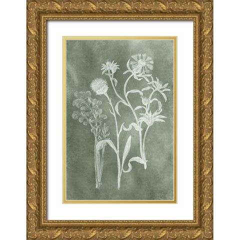 Sage Impressions II Gold Ornate Wood Framed Art Print with Double Matting by Vision Studio