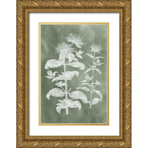 Sage Impressions III Gold Ornate Wood Framed Art Print with Double Matting by Vision Studio