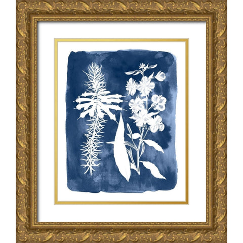 Botanical Inverse I Gold Ornate Wood Framed Art Print with Double Matting by Vision Studio