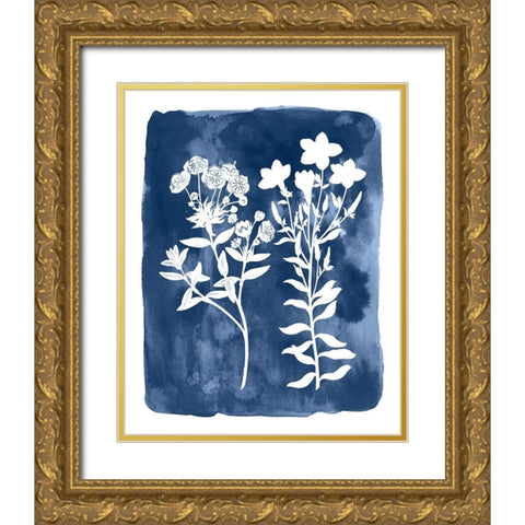 Botanical Inverse II Gold Ornate Wood Framed Art Print with Double Matting by Vision Studio