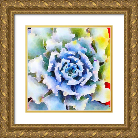 Succulente VII Gold Ornate Wood Framed Art Print with Double Matting by Bolick, Vicki Gladle