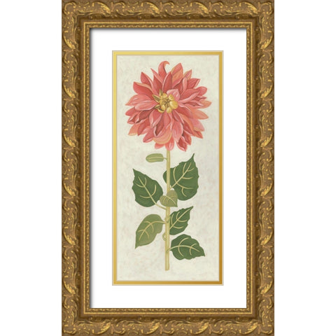 Non-Embellished Dahlia I Gold Ornate Wood Framed Art Print with Double Matting by Zarris, Chariklia