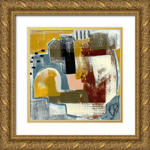 Modern Geo Abstract III Gold Ornate Wood Framed Art Print with Double Matting by Daavettila, Tara