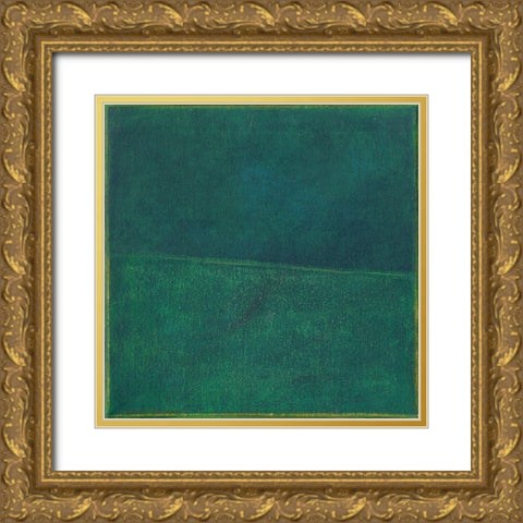 Green Zen II Gold Ornate Wood Framed Art Print with Double Matting by Fuchs, Jodi