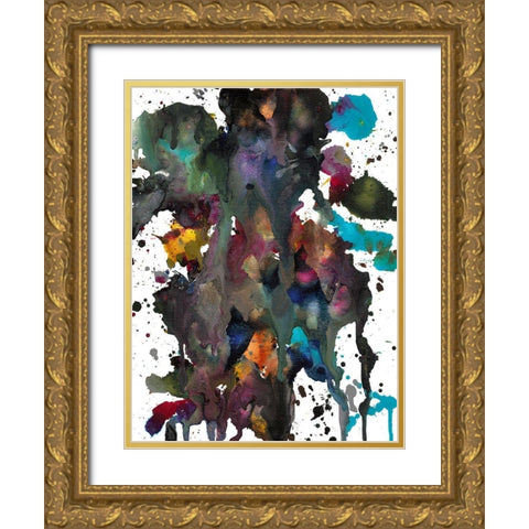 Color Blast I Gold Ornate Wood Framed Art Print with Double Matting by Fuchs, Jodi