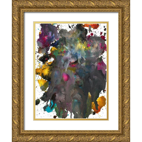 Color Blast II Gold Ornate Wood Framed Art Print with Double Matting by Fuchs, Jodi